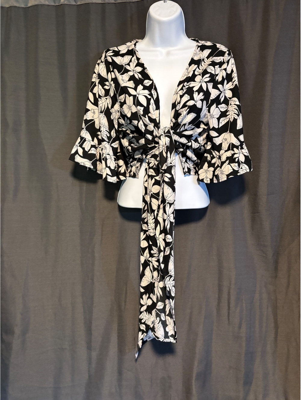 Women's Black and Multi Blous